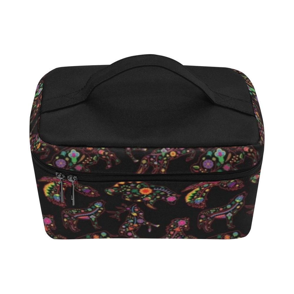 Floral Animals Cosmetic Bag/Large (Model 1658) Cosmetic Bag e-joyer