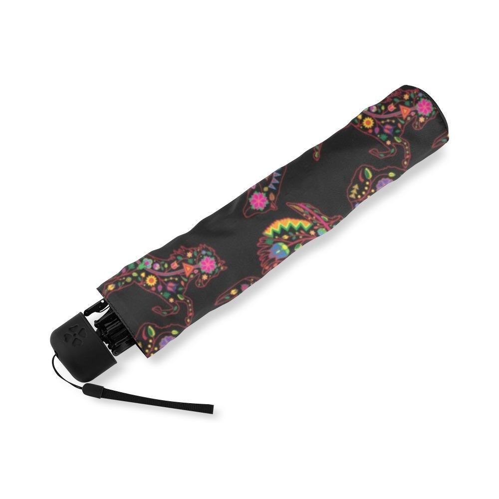 Floral Animals Foldable Umbrella (Model U01) Foldable Umbrella e-joyer