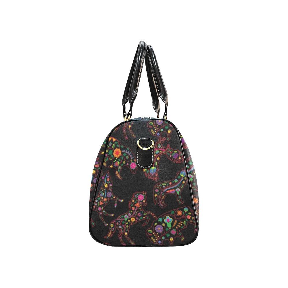 Floral Animals New Waterproof Travel Bag/Large (Model 1639) Waterproof Travel Bags (1639) e-joyer
