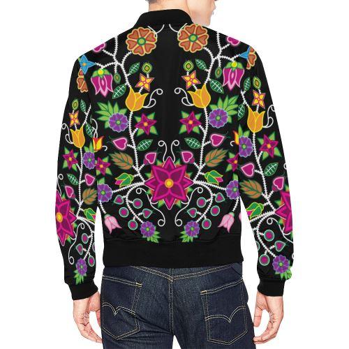 Floral Beadwork-01 All Over Print Bomber Jacket for Men/Large Size (Model H19) All Over Print Bomber Jacket for Men/Large (H19) e-joyer