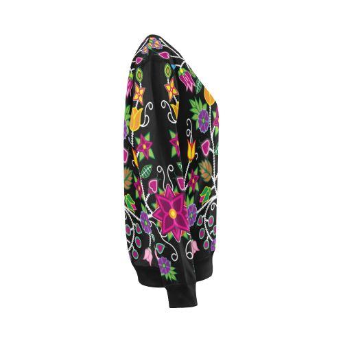 Floral Beadwork-01 All Over Print Crewneck Sweatshirt for Women (Model H18) Crewneck Sweatshirt for Women (H18) e-joyer