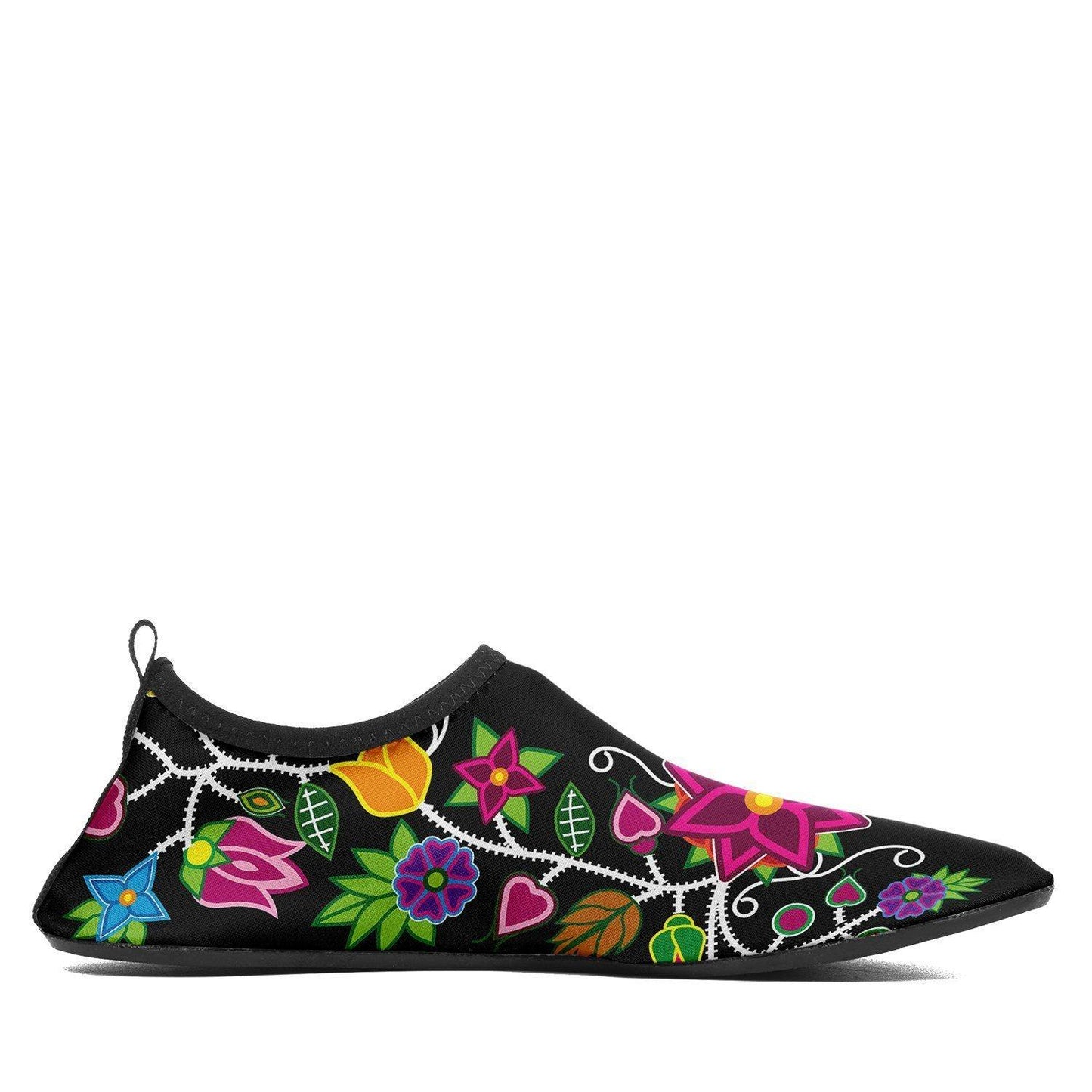 Floral Beadwork - 01 Sockamoccs Kid's Slip On Shoes 49 Dzine