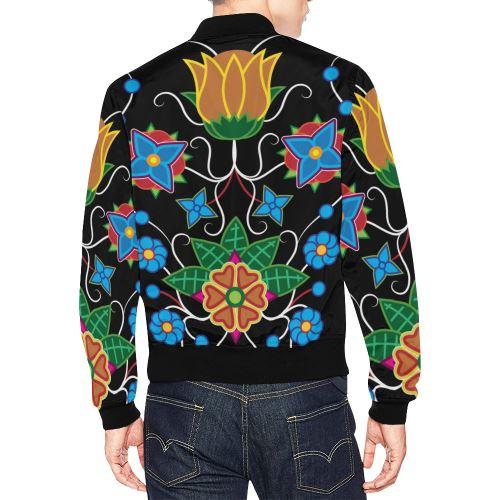 Floral Beadwork-02 All Over Print Bomber Jacket for Men/Large Size (Model H19) All Over Print Bomber Jacket for Men/Large (H19) e-joyer