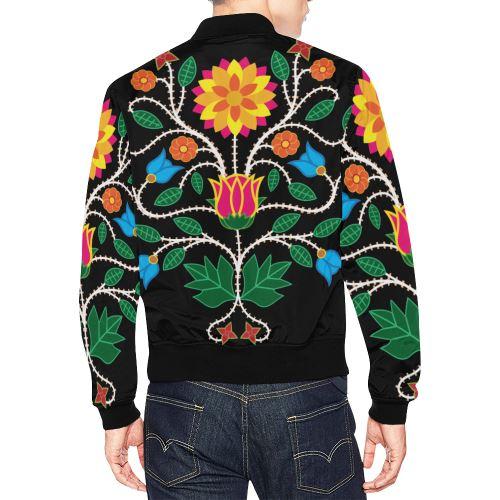 Floral Beadwork-03 All Over Print Bomber Jacket for Men/Large Size (Model H19) All Over Print Bomber Jacket for Men/Large (H19) e-joyer