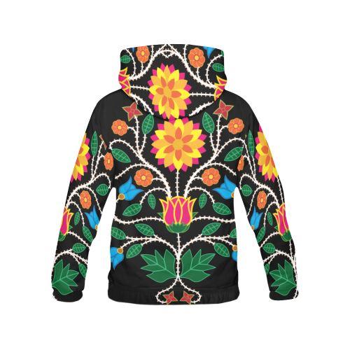 Floral Beadwork-03 Women's All Over Print Hoodie (USA Size) (Model H13) Hoodies e-joyer