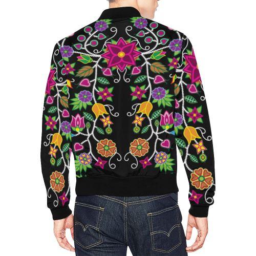 Floral Beadwork All Over Print Bomber Jacket for Men/Large Size (Model H19) All Over Print Bomber Jacket for Men/Large (H19) e-joyer