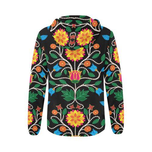 Floral Beadwork Four Clans All Over Print Full Zip Hoodie for Women (Model H14) All Over Print Full Zip Hoodie for Women (H14) e-joyer