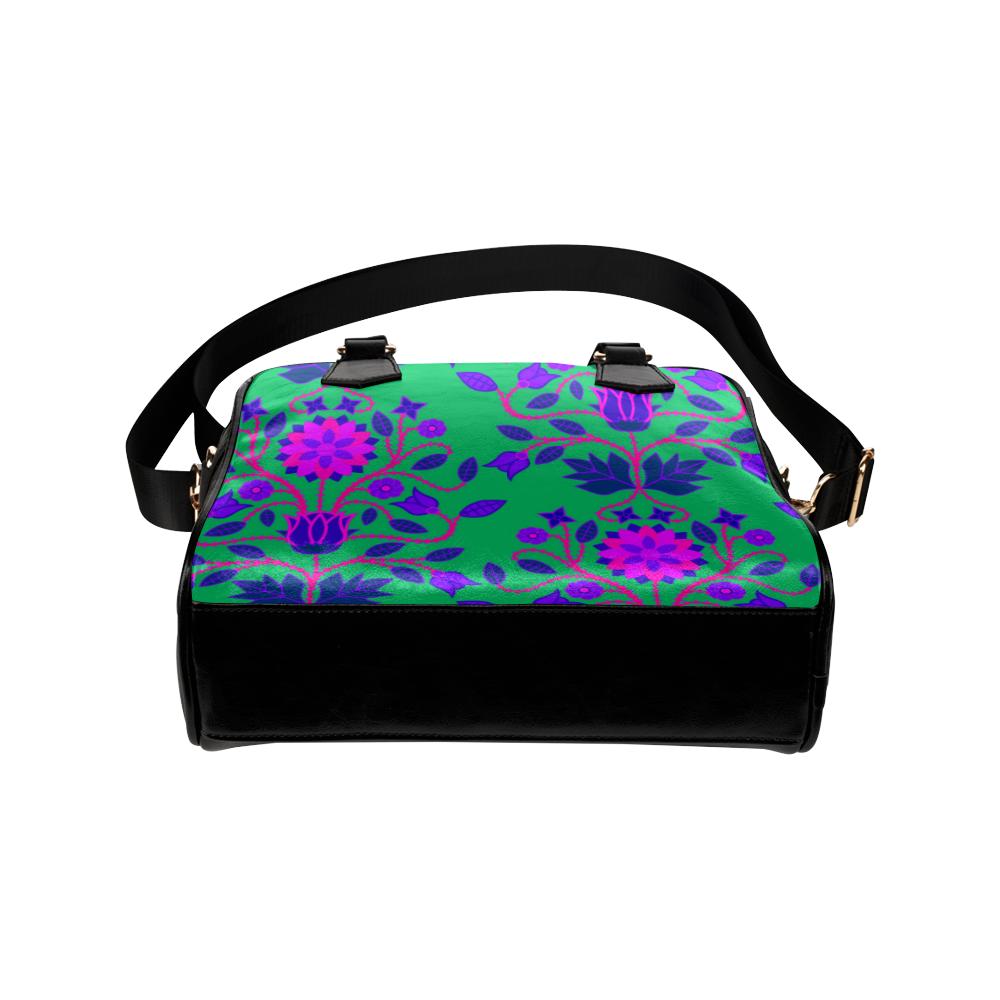 Floral Beadwork Four Clans Deep Lake Shoulder Handbag (Model 1634) Shoulder Handbags (1634) e-joyer