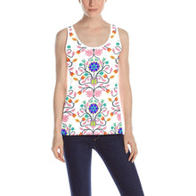 Load image into Gallery viewer, Floral Beadwork Four Clans White All Over Print Tank Top for Women (Model T43) All Over Print Tank Top for Women (T43) e-joyer 
