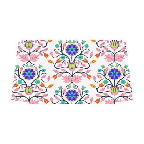 Floral Beadwork Four Clans White Classic Travel Bag (Model 1643) Remake Classic Travel Bags (1643) e-joyer