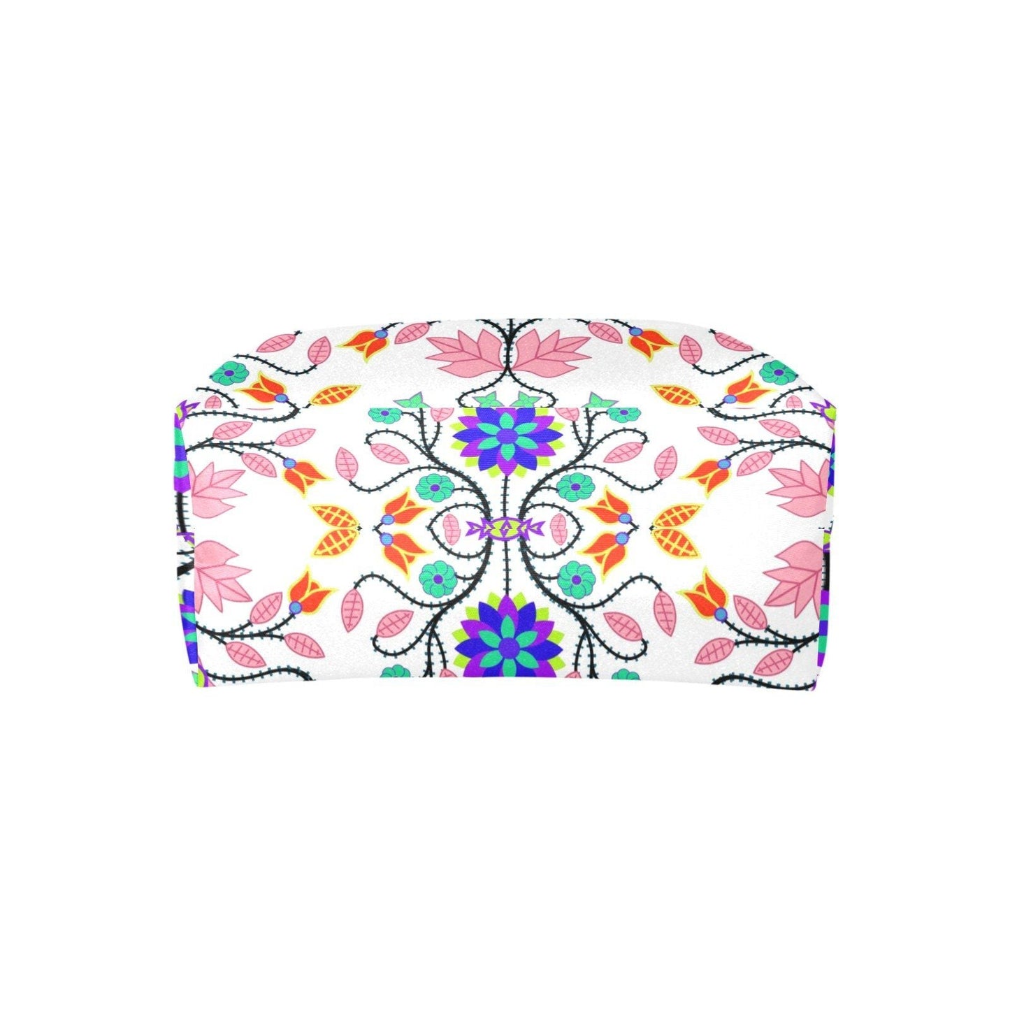 Floral Beadwork Four Clans White Single-Shoulder Lady Handbag (Model 1714) bag e-joyer