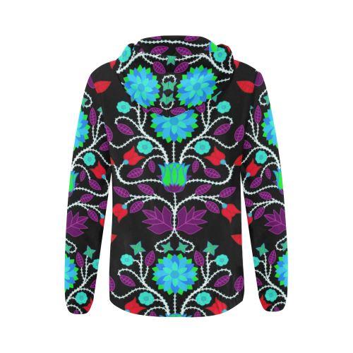 Floral Beadwork Four Clans Winter All Over Print Full Zip Hoodie for Women (Model H14) All Over Print Full Zip Hoodie for Women (H14) e-joyer