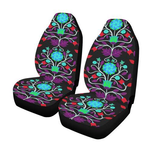 Floral Beadwork Four Clans Winter Car Seat Covers (Set of 2) Car Seat Covers e-joyer