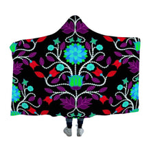 Load image into Gallery viewer, Floral Beadwork Four Clans Winter Hooded Blanket 49 Dzine 
