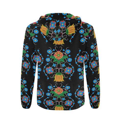 Floral Beadwork Four Mothers All Over Print Full Zip Hoodie for Men (Model H14) All Over Print Full Zip Hoodie for Men (H14) e-joyer