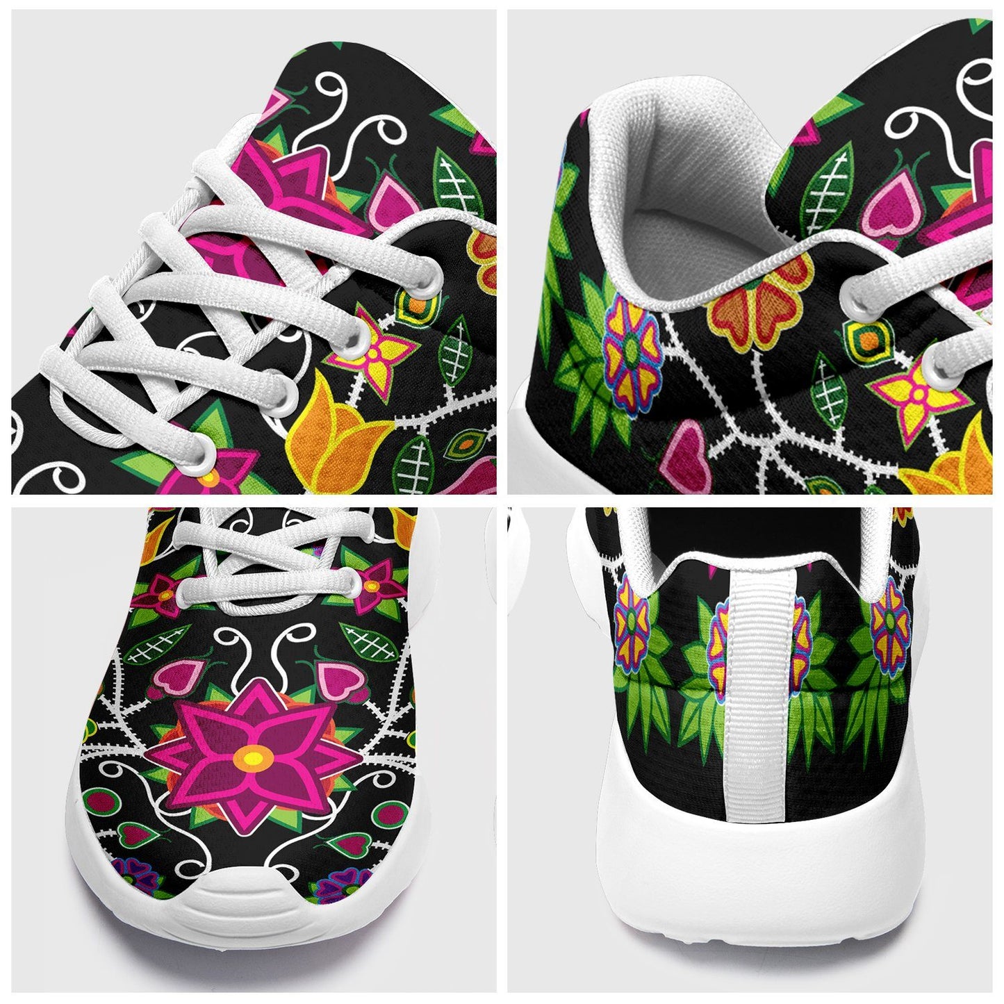 Floral Beadwork Ikkaayi Sport Sneakers 49 Dzine