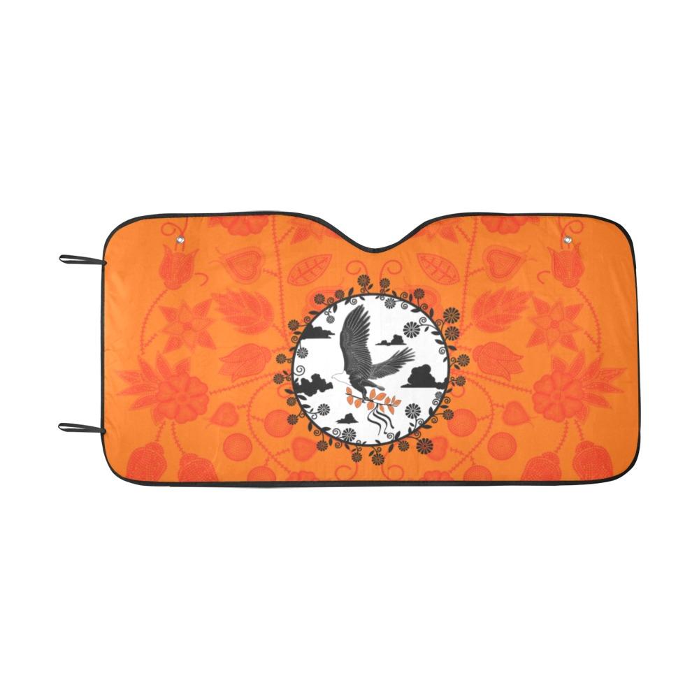 Floral Beadwork Real Orange A feather for each Full Zip Hoodie for Men