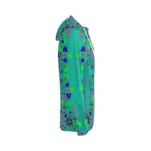 Floral Beadwork Seven Clans Deep Lake All Over Print Full Zip Hoodie for Women (Model H14) All Over Print Full Zip Hoodie for Women (H14) e-joyer