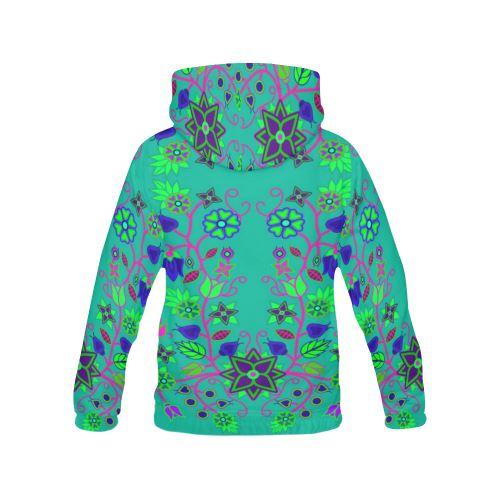 Floral Beadwork Seven Clans Deep Lake All Over Print Hoodie for Women (USA Size) (Model H13) All Over Print Hoodie for Women (H13) e-joyer