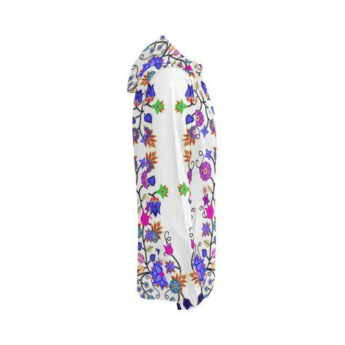 Floral Beadwork Seven Clans White All Over Print Full Zip Hoodie for Women (Model H14) All Over Print Full Zip Hoodie for Women (H14) e-joyer