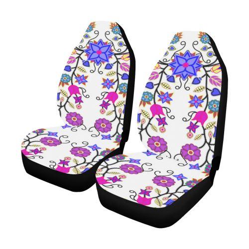 Floral Beadwork Seven Clans White Car Seat Covers (Set of 2) Car Seat Covers e-joyer