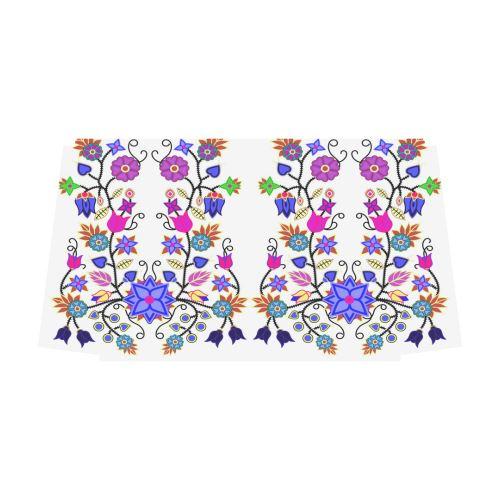 Floral Beadwork Seven Clans White Classic Travel Bag (Model 1643) Remake Classic Travel Bags (1643) e-joyer