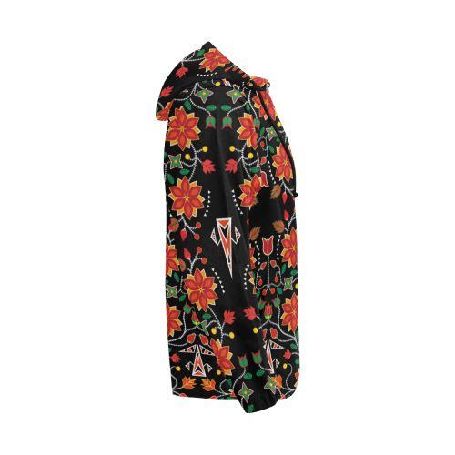 Floral Beadwork Six Bands All Over Print Full Zip Hoodie for Men (Model H14) All Over Print Full Zip Hoodie for Men (H14) e-joyer