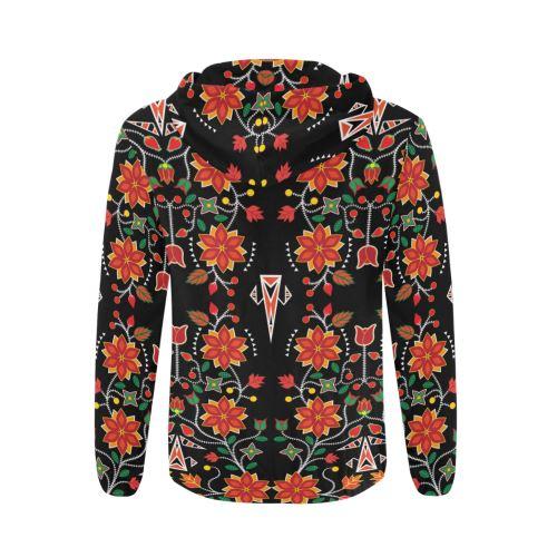 Floral Beadwork Six Bands All Over Print Full Zip Hoodie for Men (Model H14) All Over Print Full Zip Hoodie for Men (H14) e-joyer