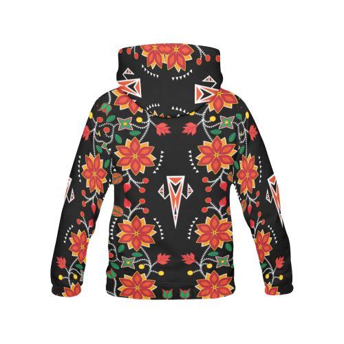 Floral Beadwork Six Bands All Over Print Hoodie for Women (USA Size) (Model H13) All Over Print Hoodie for Women (H13) e-joyer