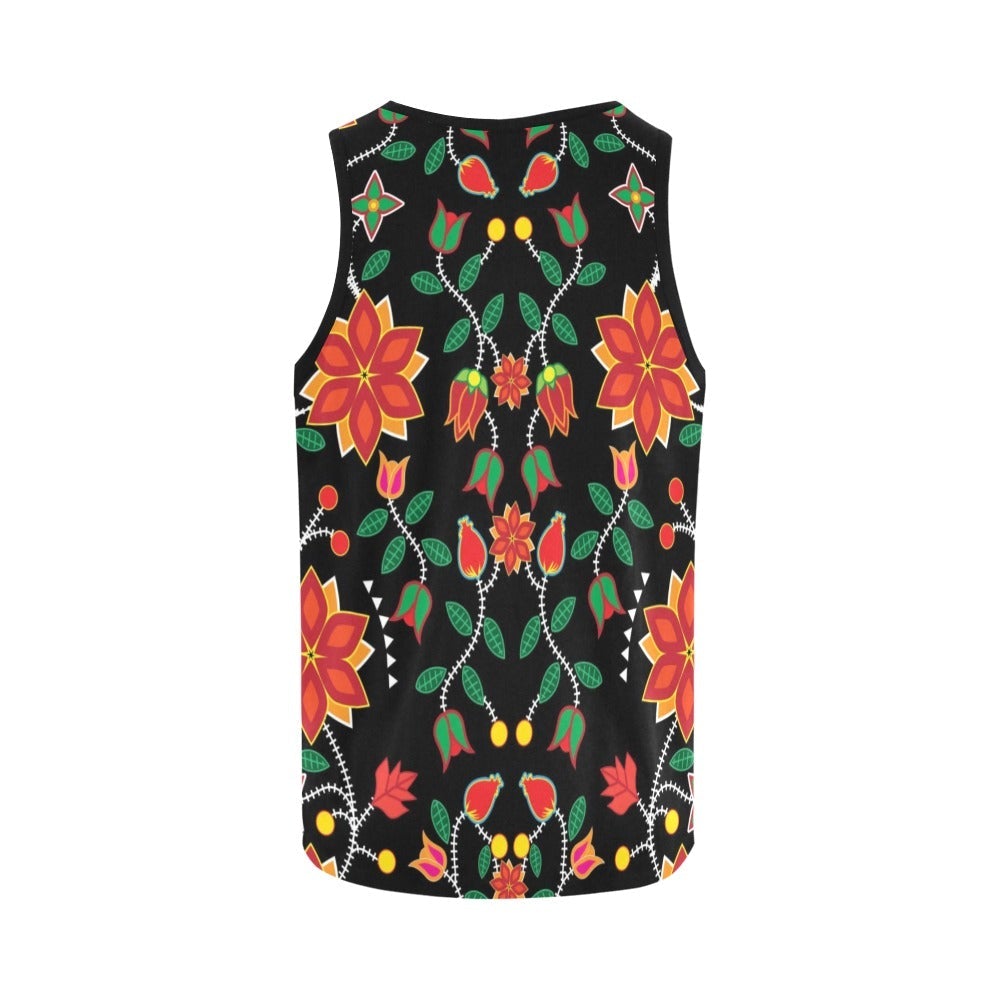 Floral Beadwork Six Bands All Over Print Tank Top for Women (Model T43) All Over Print Tank Top for Women (T43) e-joyer