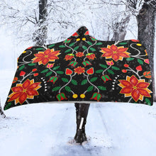 Load image into Gallery viewer, Floral Beadwork Six Bands Hooded Blanket blanket 49 Dzine 
