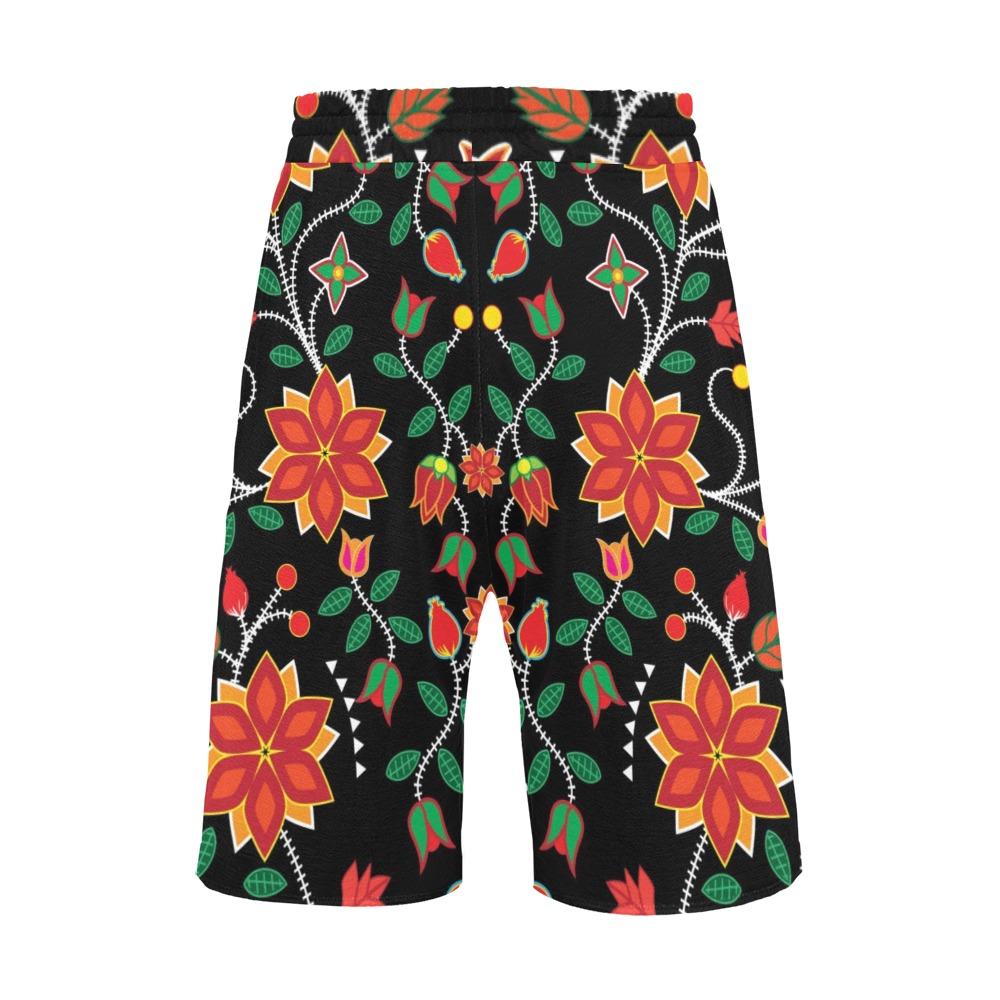 Floral Beadwork Six Bands Men's All Over Print Casual Shorts (Model L23) short e-joyer