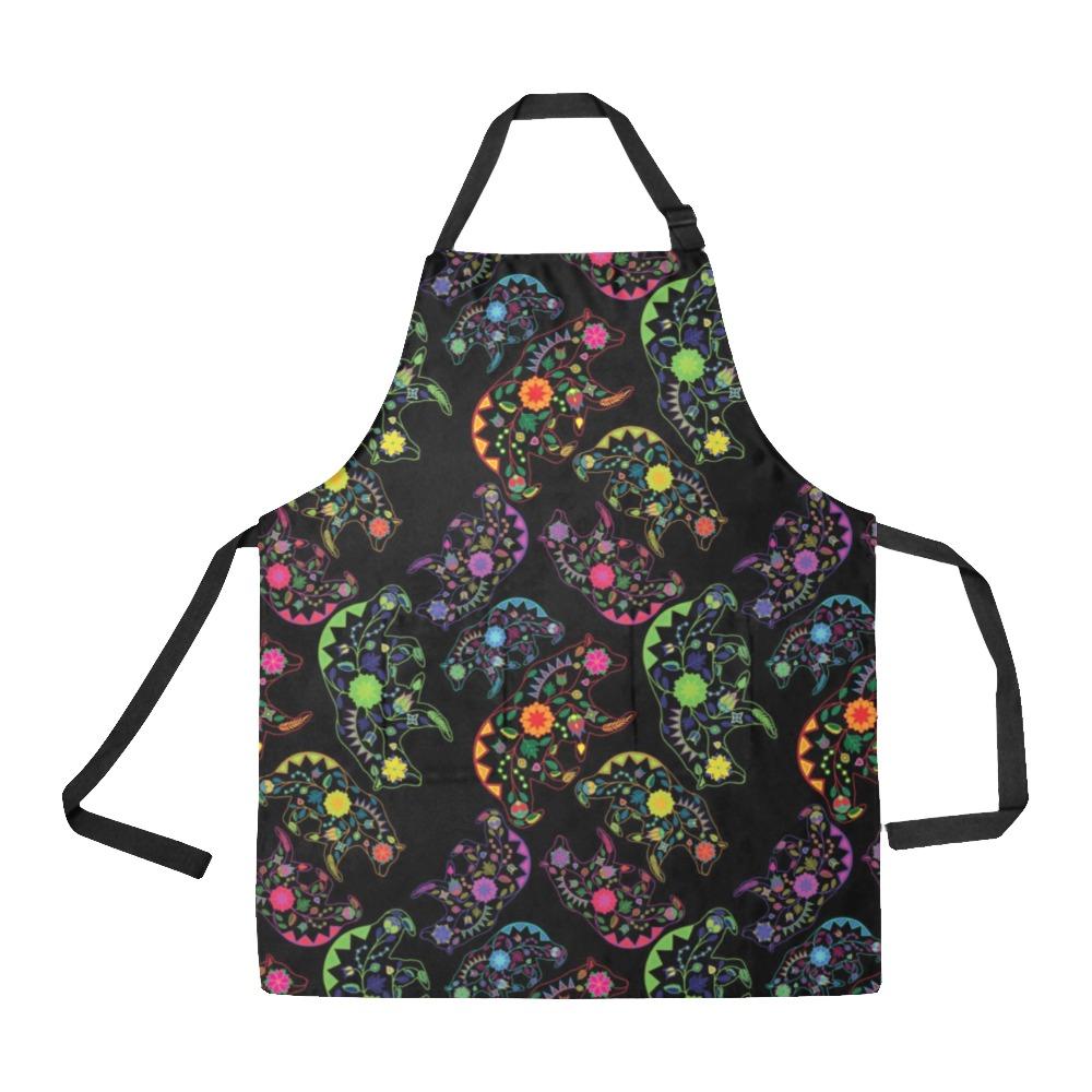 Floral Bear All Over Print Apron All Over Print Apron e-joyer