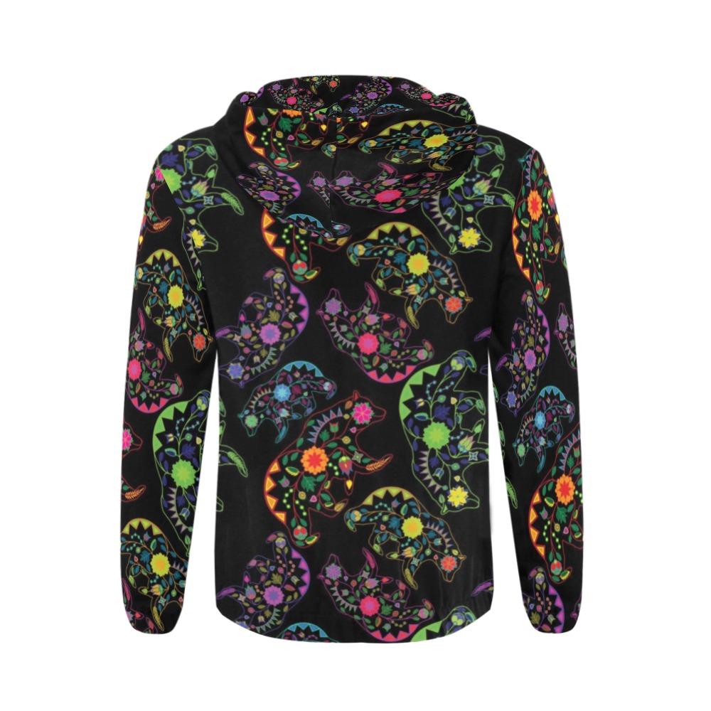 Floral Bear All Over Print Full Zip Hoodie for Men (Model H14) All Over Print Full Zip Hoodie for Men (H14) e-joyer
