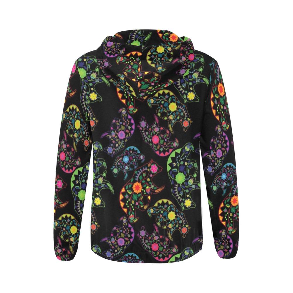Floral Bear All Over Print Full Zip Hoodie for Women (Model H14) All Over Print Full Zip Hoodie for Women (H14) e-joyer