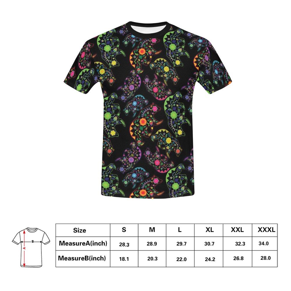 Floral Bear All Over Print T-Shirt for Men (USA Size) (Model T40) All Over Print T-Shirt for Men (T40) e-joyer