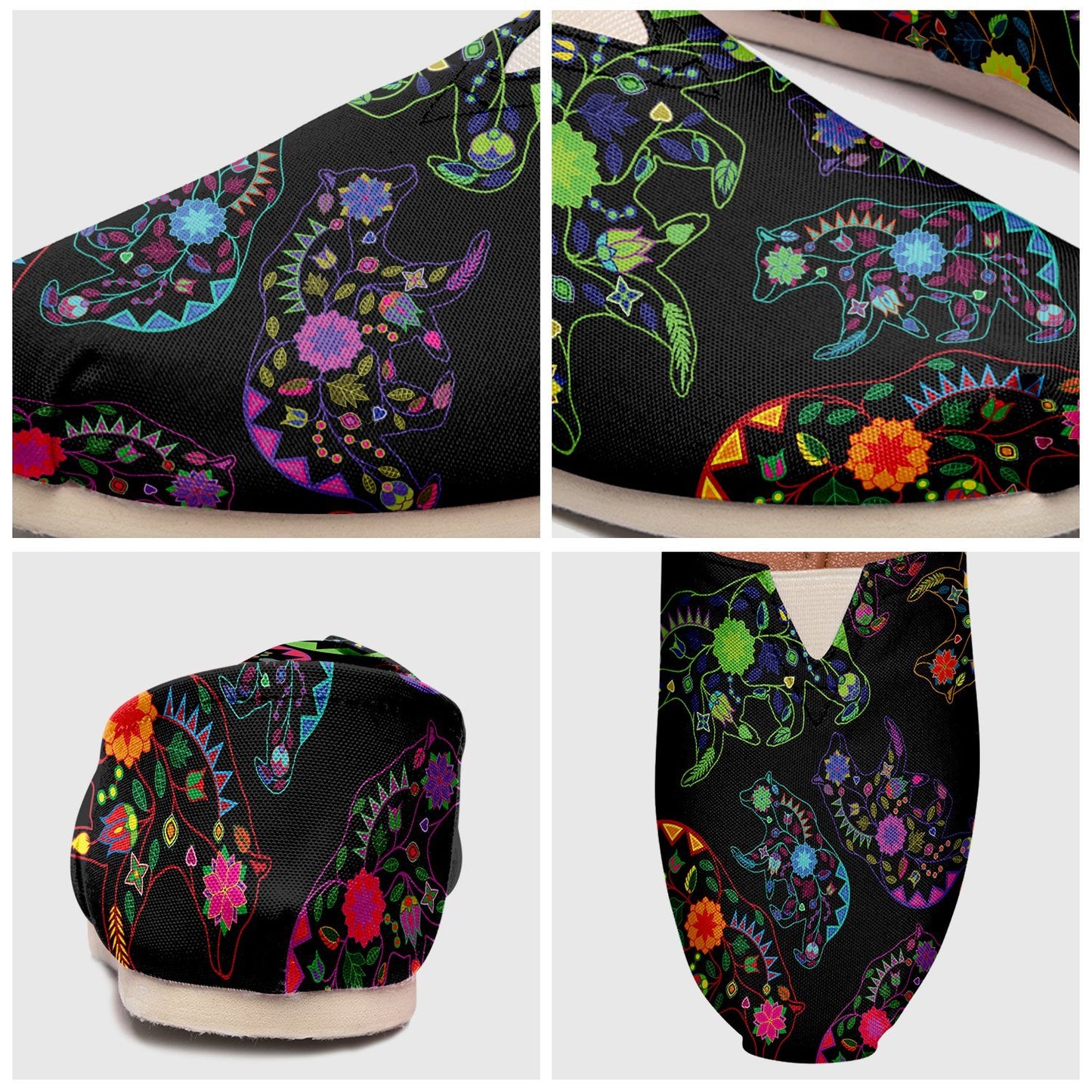 Floral Bear Casual Unisex Slip On Shoe Herman