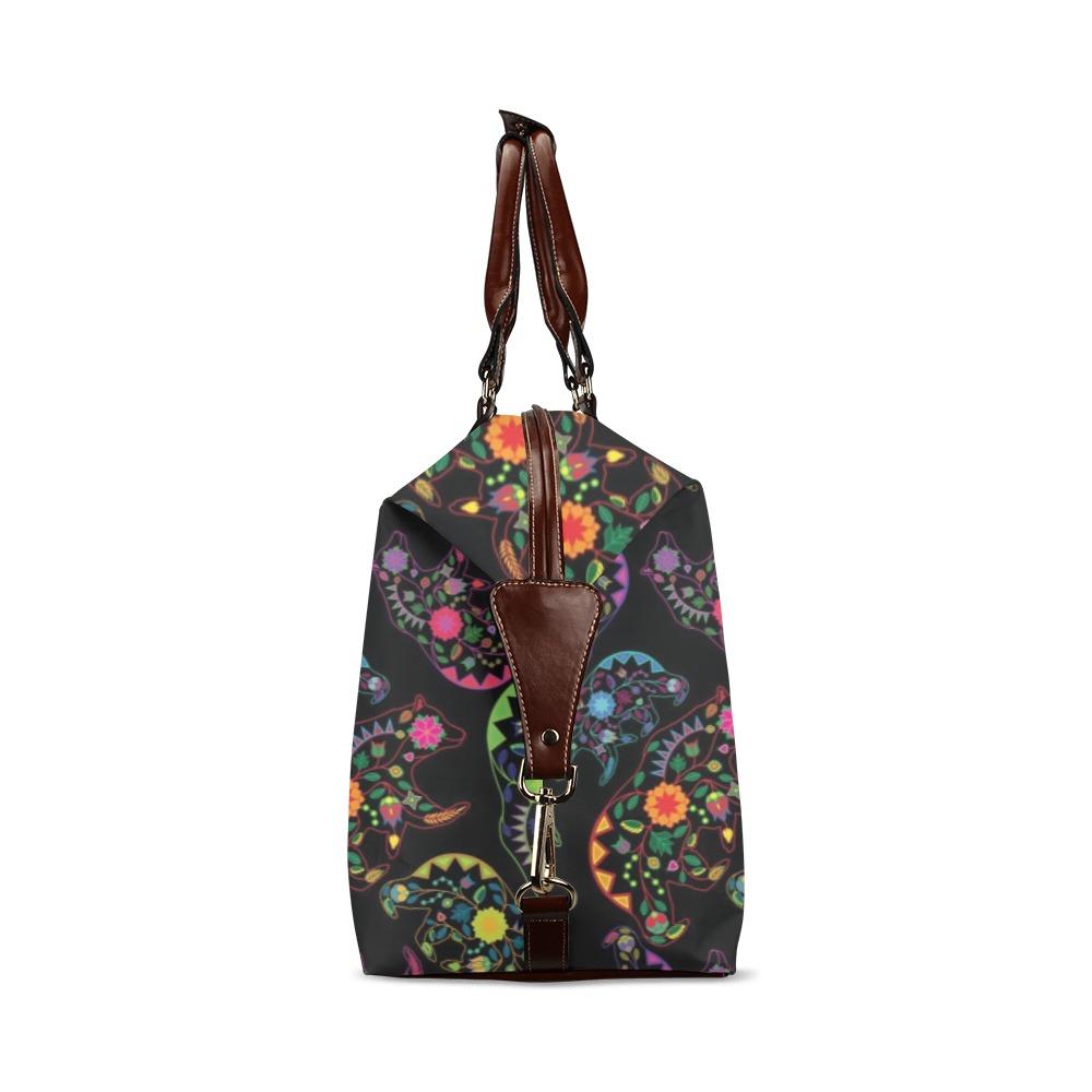Floral Bear Classic Travel Bag (Model 1643) Remake Classic Travel Bags (1643) e-joyer
