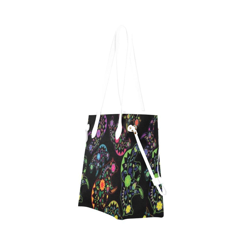 Floral Bear Clover Canvas Tote Bag (Model 1661) Clover Canvas Tote Bag (1661) e-joyer