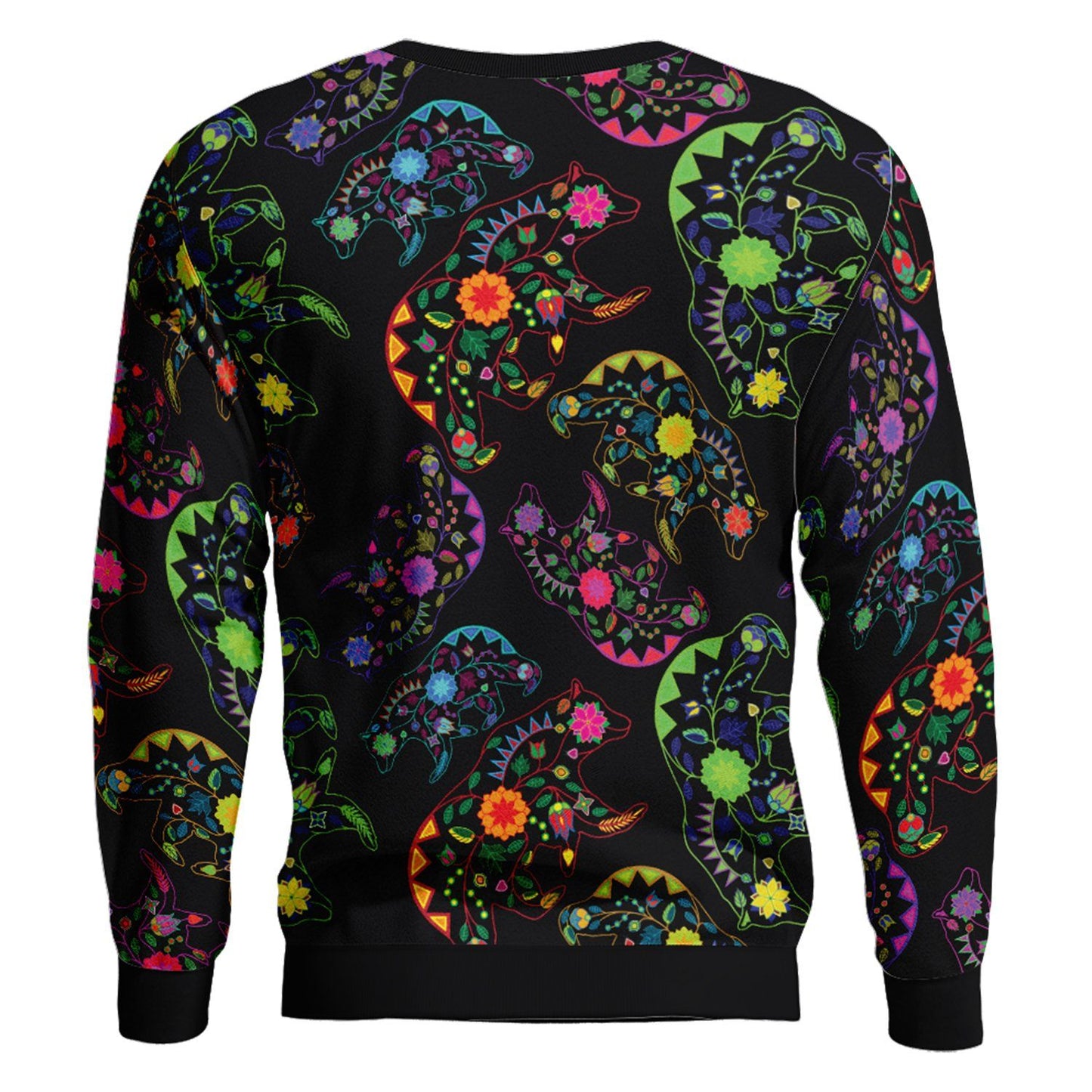 Floral Bear Unisex Crewneck Long Sleeve Top 49 Dzine