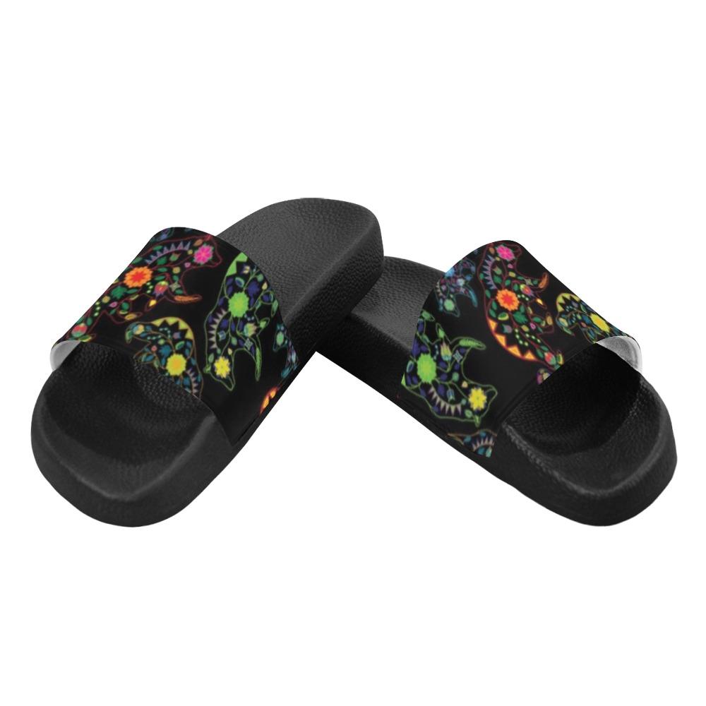 Floral Bear Women's Slide Sandals (Model 057) Women's Slide Sandals (057) e-joyer