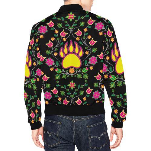 Floral Bearpaw All Over Print Bomber Jacket for Men/Large Size (Model H19) All Over Print Bomber Jacket for Men/Large (H19) e-joyer