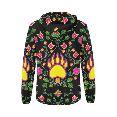 Floral Bearpaw All Over Print Full Zip Hoodie for Women (Model H14) All Over Print Full Zip Hoodie for Women (H14) e-joyer