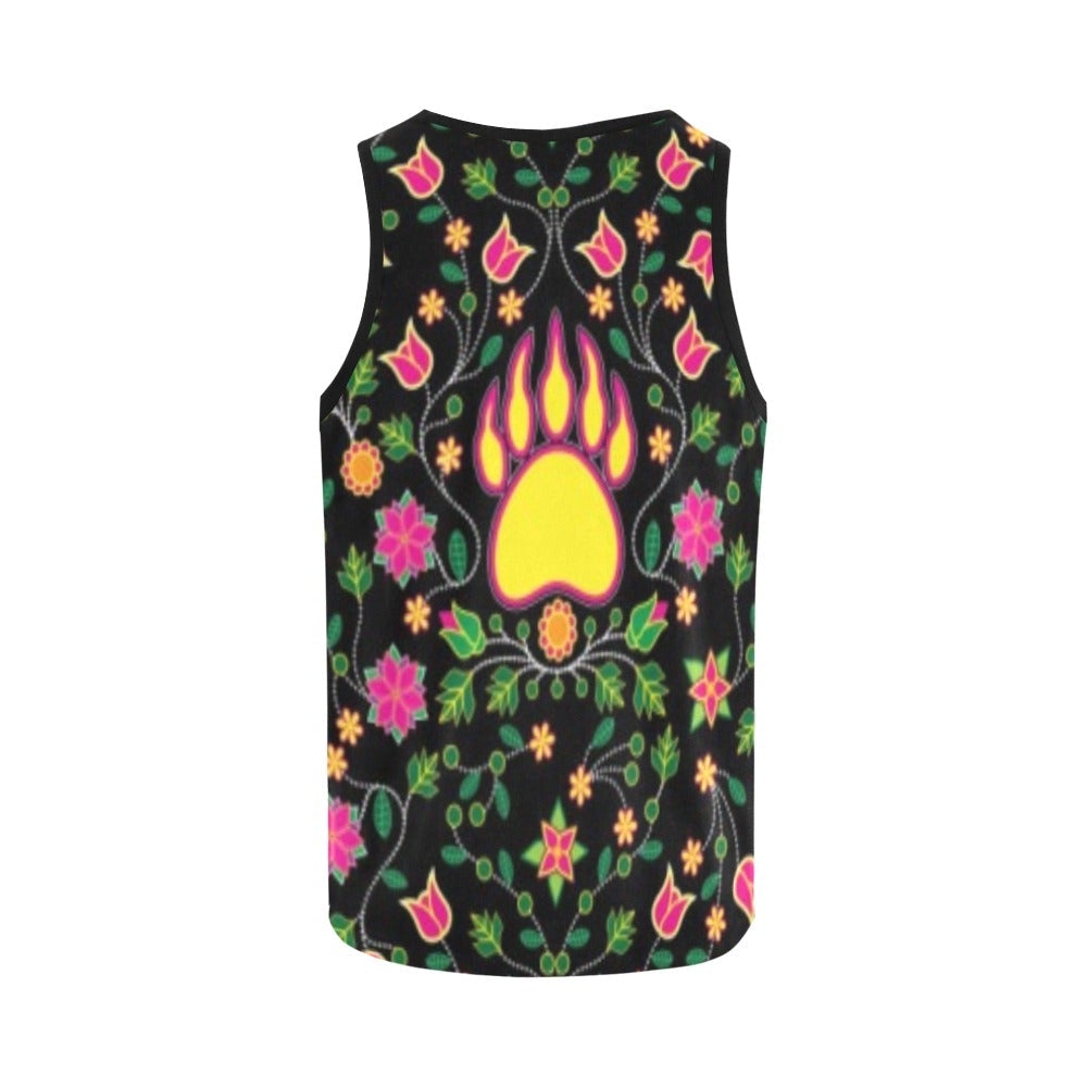 Floral Bearpaw Pink and Yellow All Over Print Tank Top for Women (Model T43) All Over Print Tank Top for Women (T43) e-joyer