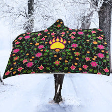Load image into Gallery viewer, Floral Bearpaw Pink and Yellow Hooded Blanket blanket 49 Dzine 
