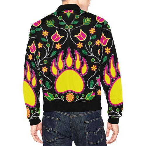 Floral Bearpaw Sunset and Yellow All Over Print Bomber Jacket for Men/Large Size (Model H19) All Over Print Bomber Jacket for Men/Large (H19) e-joyer