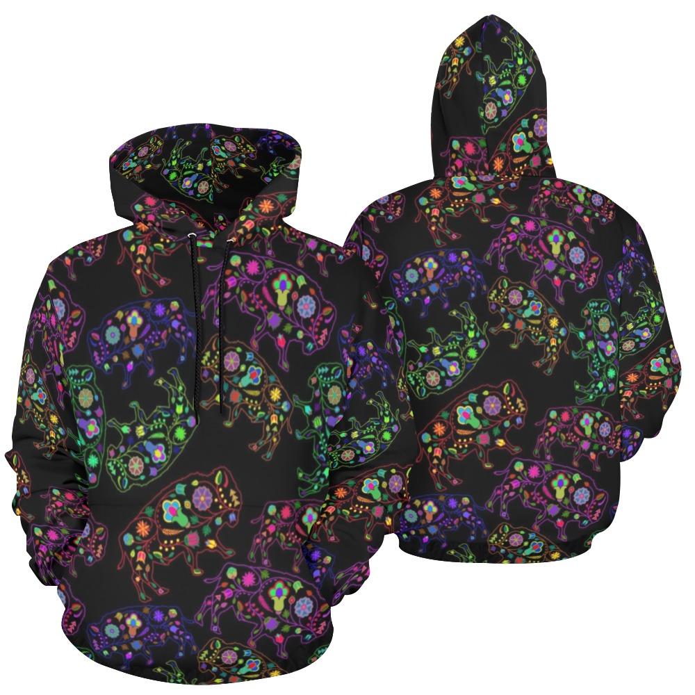 Floral Buffalo All Over Print Hoodie for Men (USA Size) (Model H13) All Over Print Hoodie for Men (H13) e-joyer