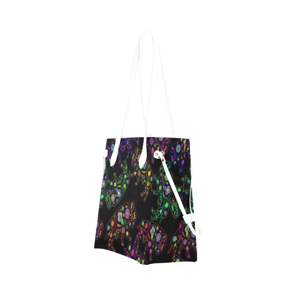 Floral Buffalo Clover Canvas Tote Bag (Model 1661) Clover Canvas Tote Bag (1661) e-joyer