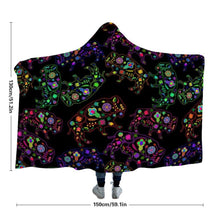 Load image into Gallery viewer, Floral Buffalo Hooded Blanket 49 Dzine 
