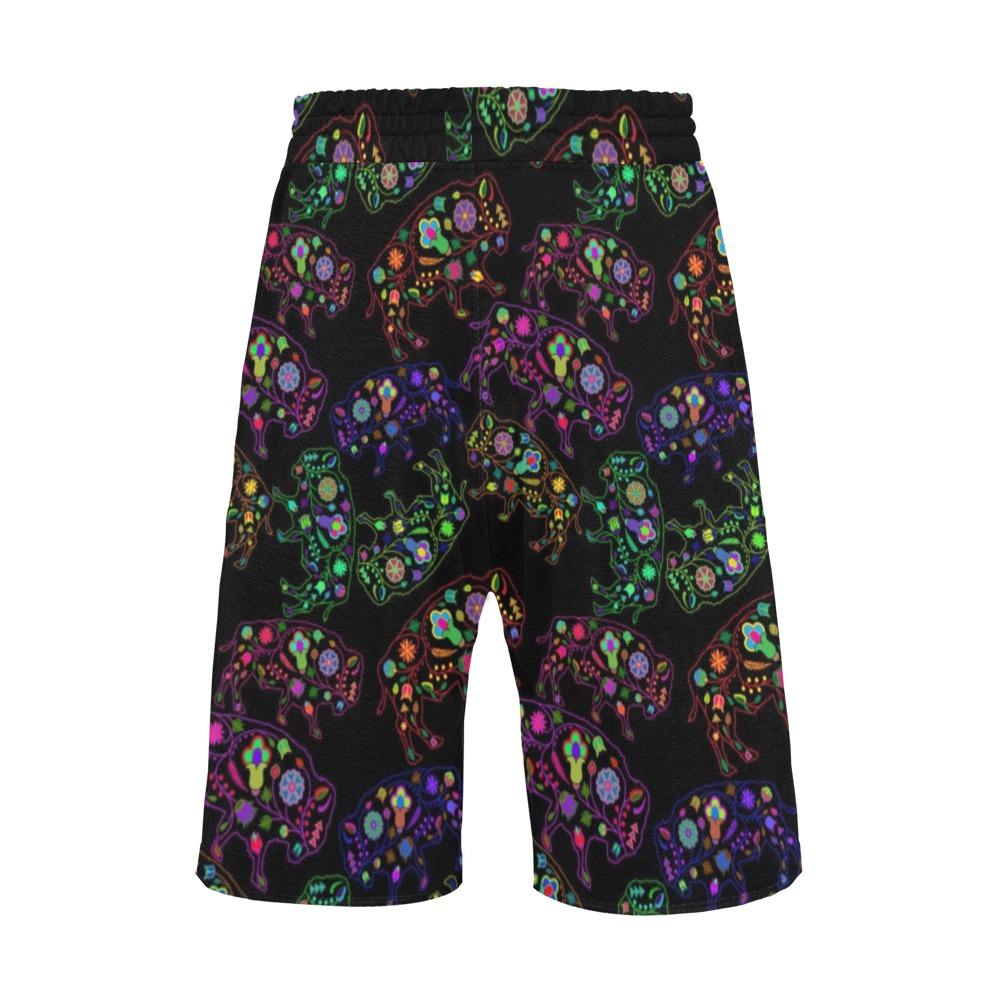 Floral Buffalo Men's All Over Print Casual Shorts (Model L23) Men's Casual Shorts (L23) e-joyer